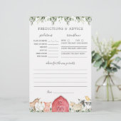 Boerderijdieren Baby shower Voorspellingen en Advi (Staand voorkant)