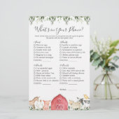 Boerderijdieren Baby shower Wat zit er in je telef (Staand voorkant)