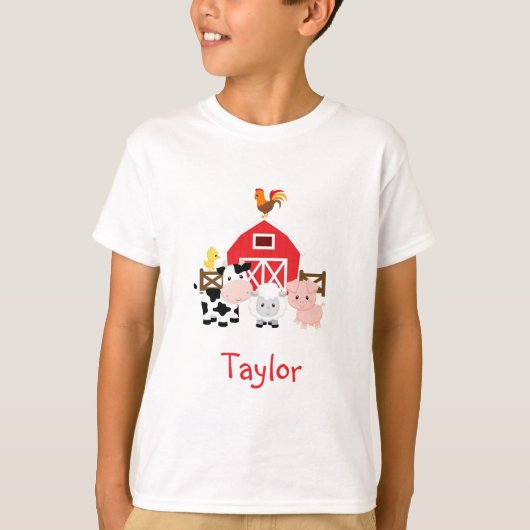 Boerderijdieren Banyard Kinderen / familie T-shirt (Voorkant)