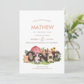 Boerderijdieren Barnyard 1e eerste verjaardag Kaart (Staand voorkant)