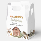 Boerderijdieren Barnyard 1e verjaardag Bedankdoosjes (Geopend)