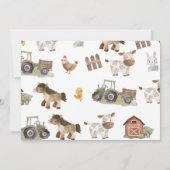 Boerderijdieren Barnyard 3rd Verjaardag Foto Kaart (Achterkant)