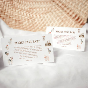Boerderijdieren Barnyard Baby shower Boek Aanvraag Informatiekaartje