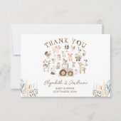 Boerderijdieren Barnyard Baby shower Dank u Kaart (Voorkant)