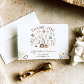 Boerderijdieren Barnyard Baby shower Dank u Kaart