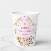 Boerderijdieren Barnyard Balloon Verjaardagsfeest Papieren Bekers (Voorkant)