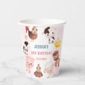 Boerderijdieren Barnyard Balloon Verjaardagsfeest Papieren Bekers (Voorkant)