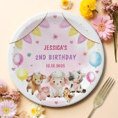 Boerderijdieren Barnyard Balloon Verjaardagsfeest Papieren Bordje