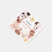 Boerderijdieren Barnyard Balloon Verjaardagsfeest Servet (Hoek)