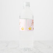 Boerderijdieren Barnyard Balloon Verjaardagsfeest Waterfles Etiket (Achterkant)