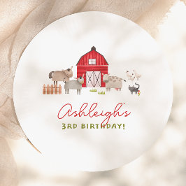 Boerderijdieren Barnyard Bash Verjaardagsfeestje Papieren Bordje