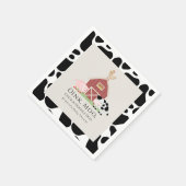 Boerderijdieren Barnyard Beige Baby shower papier Servet (Hoek)