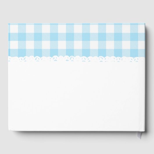 Boerderijdieren Barnyard Blue Baby shower Gastenbo Gastenboek (Achterkant)