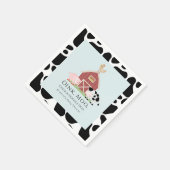 Boerderijdieren Barnyard Blue Boy Baby shower papi Servet (Hoek)