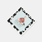 Boerderijdieren Barnyard Blue Boy Verjaardagspapie Servet (Hoek)