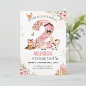 Boerderijdieren Barnyard BOERDERIJ VERJAARDAG Uitn Kaart (Staand voorkant)