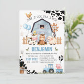 Boerderijdieren Barnyard BOERDERIJ VERJAARDAG Uitn Kaart (Staand voorkant)