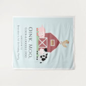 Boerderijdieren Barnyard Boy Blue Verjaardag Welko Wandkleed (Voorkant (horizontaal))