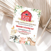 Boerderijdieren Barnyard Boy Boy Barn Party Verjaa Kaart