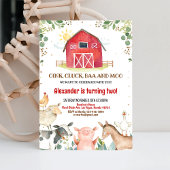 Boerderijdieren Barnyard Boy Boy Barn Party Verjaa Kaart