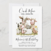 Boerderijdieren Barnyard Country Birthday Kaart (Voorkant)