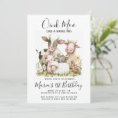 Boerderijdieren Barnyard Country Birthday Kaart (Staand voorkant)