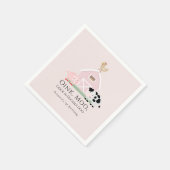 Boerderijdieren Barnyard Girl Roze Verjaardagspapi Servet (Hoek)