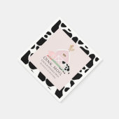 Boerderijdieren Barnyard Pink Girl Verjaardagspapi Servet (Hoek)