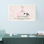 Boerderijdieren Barnyard Roze Meisje Verjaardag We Spandoek (Beurs)