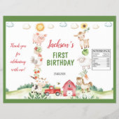 Boerderijdieren Barnyard Verjaardag Chip Bag Wrapp Flyer (Voorkant)