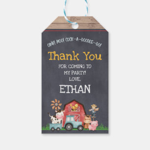Boerderijdieren Barnyard Verjaardag Favor Tag Cadeaulabel