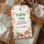 Boerderijdieren Barnyard verjaardagsfeest Dank u Cadeaulabel