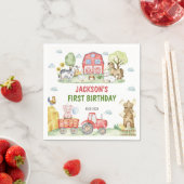 Boerderijdieren Barnyard Verjaardagsfeest Servette Servet (Insitu)