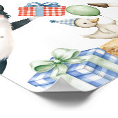 Boerderijdieren Barnyard Verjaardagsfeest Welkom Poster (Hoek)