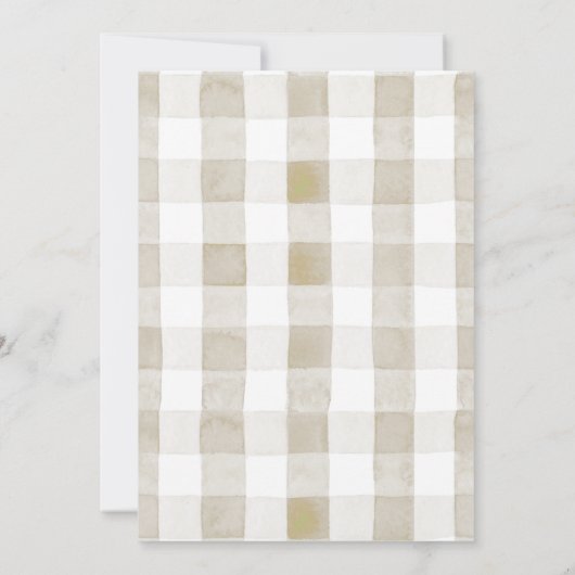 Boerderijdieren Barnyard Waterverf Baby shower Kaart (Achterkant)