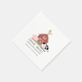 Boerderijdieren Barnyard White Birthday Paper Servet (Hoek)