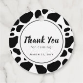 Boerderijdieren Barnyard Wit Baby shower Dank u Bedankjes Labels (Achterkant)