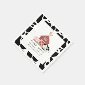 Boerderijdieren Barnyard wit Baby shower papier Servet (Hoek)