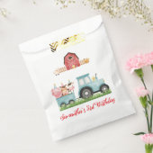 Boerderijdieren Blauw Jongen Barnyard Verjaardagsf Bedankzakje (Gezegeld)