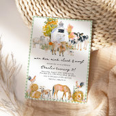 Boerderijdieren Boerderij Thema Verjaardagsfeest Kaart