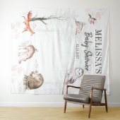 Boerderijdieren Bos Baby Shower Wandkleed (In Situ (horizontaal))