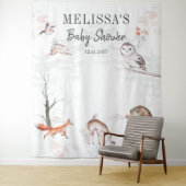 Boerderijdieren Bos Baby Shower Wandkleed (In situ)