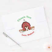 Boerderijdieren Cute Verjaardag Bedankt - GLS Ronde Sticker (Envelop)