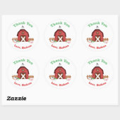 Boerderijdieren Cute Verjaardag Bedankt - GLS Ronde Sticker (Vel)