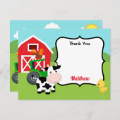 Boerderijdieren Dank u kaart (Voorkant / Achterkant)