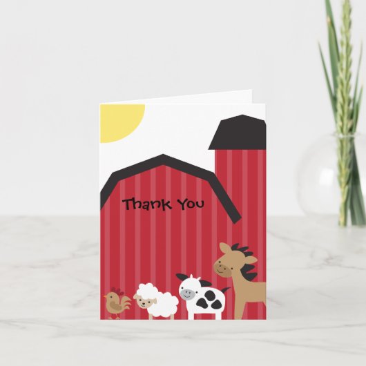 Boerderijdieren Dank u kaarten (Voorkant)