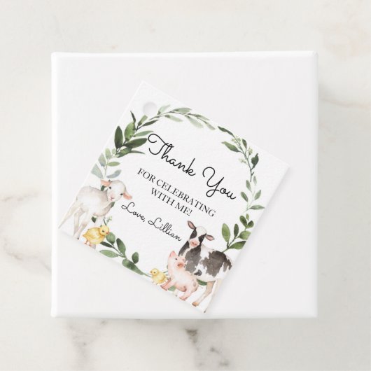 Boerderijdieren Dank u Label (In situ)