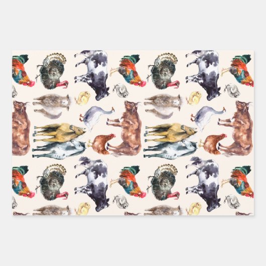 Boerderijdieren Dit zijn een paar van mijn waterve Inpakpapier Vel (Voorkant 3)