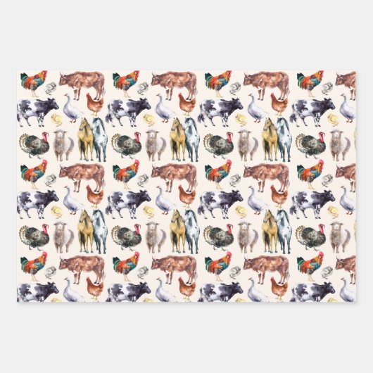 Boerderijdieren Dit zijn een paar van mijn waterve Inpakpapier Vel (Voorkant 2)