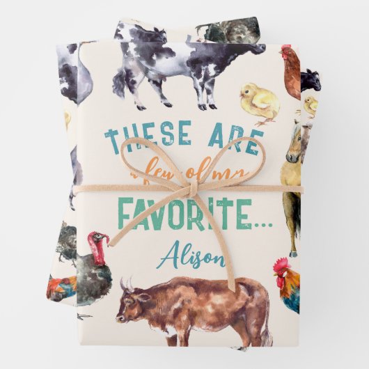 Boerderijdieren Dit zijn een paar van mijn waterve Inpakpapier Vel (In situ)